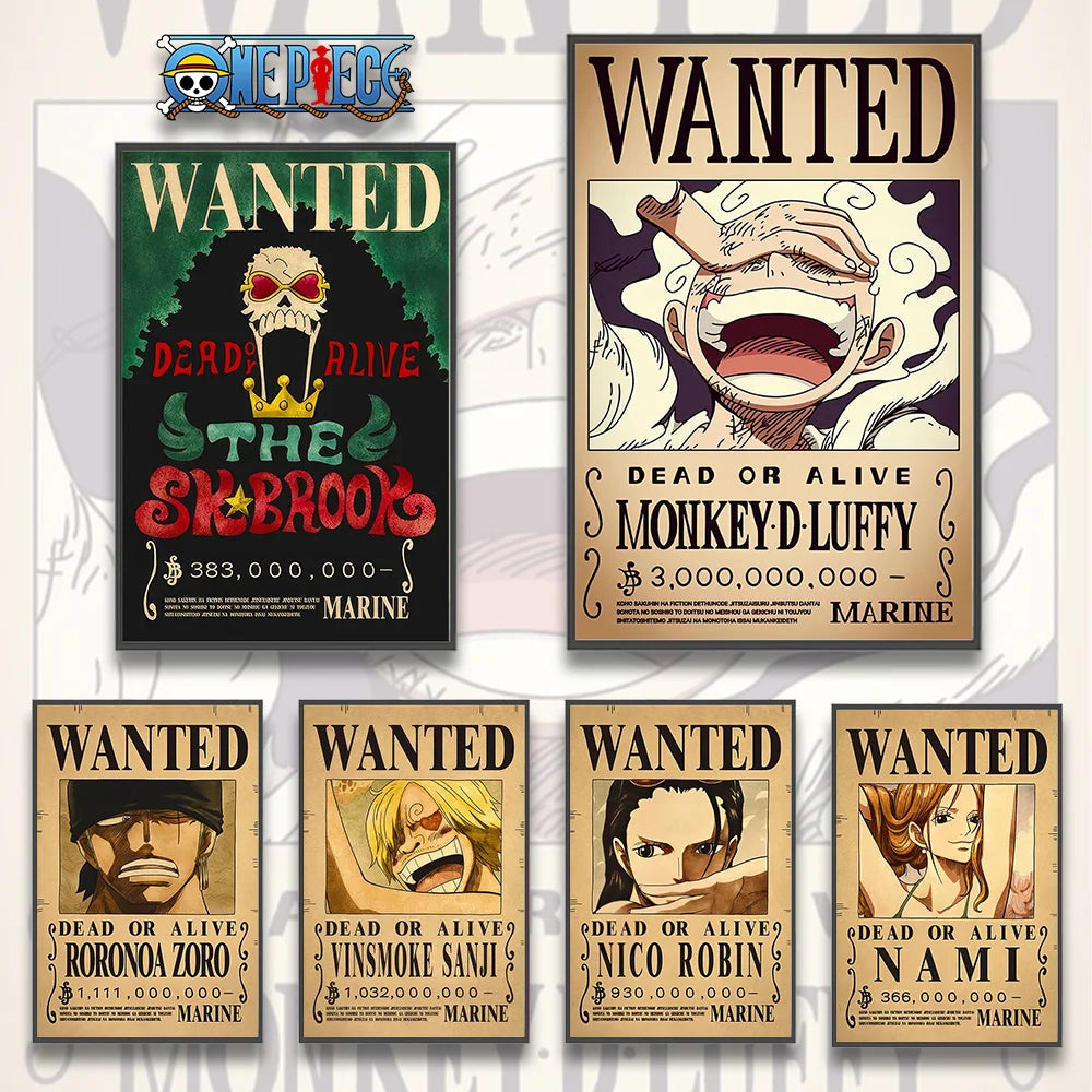 One Piece Self-adhesive Poster Bounty Order Luffy Wallpapr Ace Figures Nami Home Decoration Painting Anime Zoro Wall Art Sanji One Piece Self-adhesive Poster Bounty Order Luffy Wallpapr Ace Figures Nami Home Decoration Painting Anime Zoro Wall Art Sanji